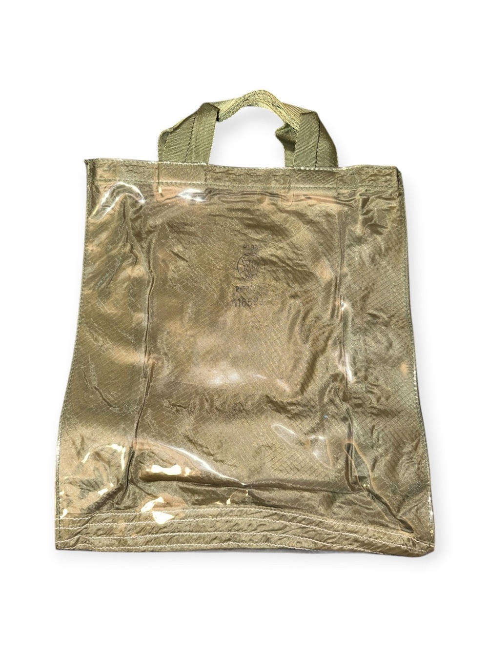 PUEBCO Vintage Parachute Light Utility Tote Bag Olive Green PL93